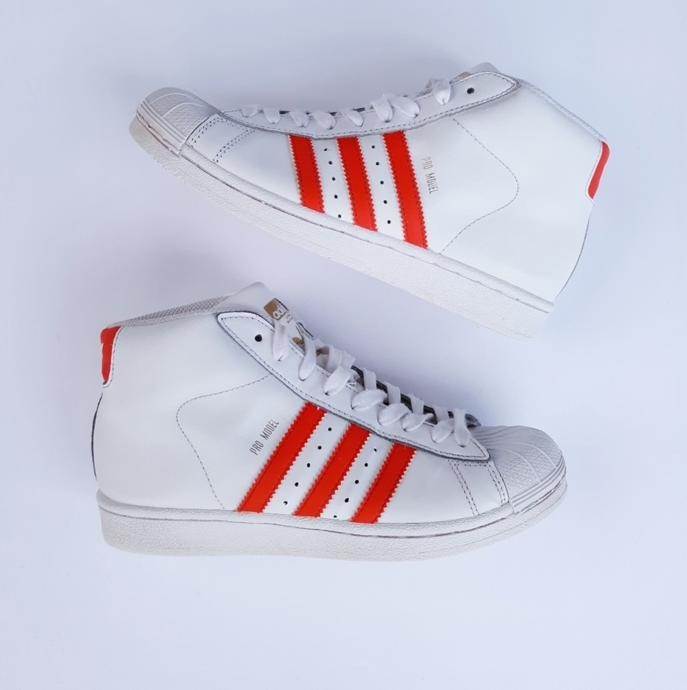 Adidas Pro Model White Orange Boys 5/Womens 6.5